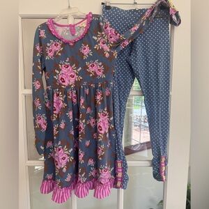 Matilda Jane dress and leggings set size 12, excellent condition!
